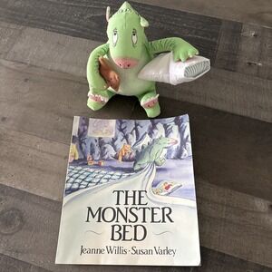 Dennis The Monster Bed Stuffed Toy & Book Susan Varley MerryMakers 6 Inch 1986